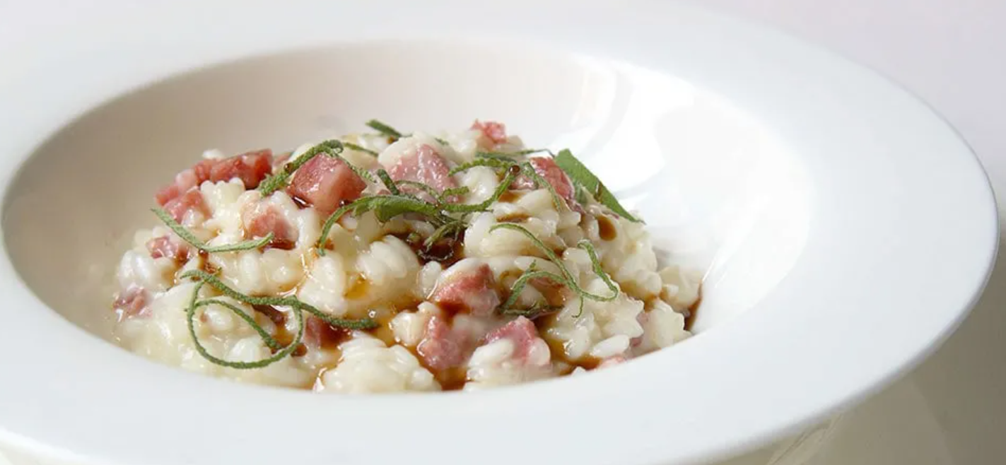 risotto alla parmigiana con salsiccia