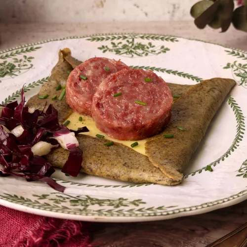 Galette con Cotechino Negroni e formaggio