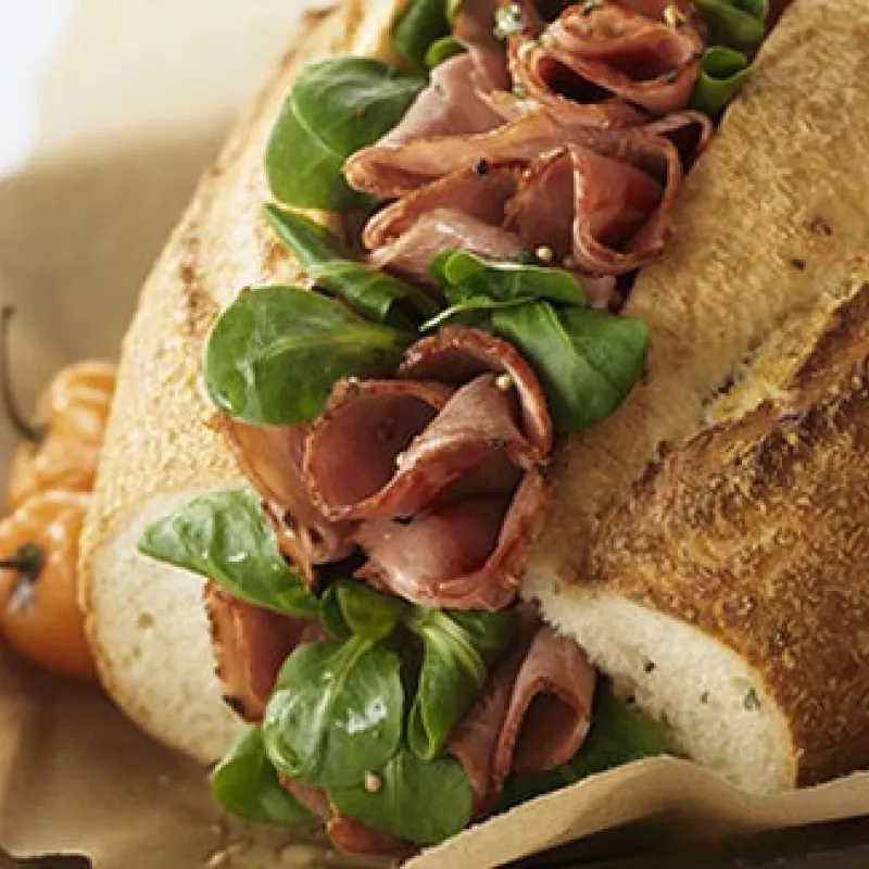 Baguette Francese con prosciutto 