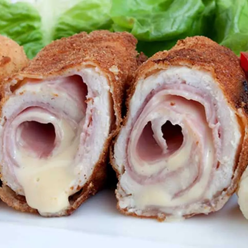 Involtini con prosciutto e formaggio