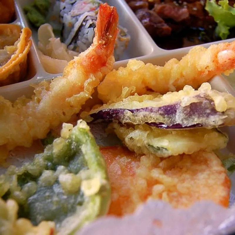 Tempura nel piatto