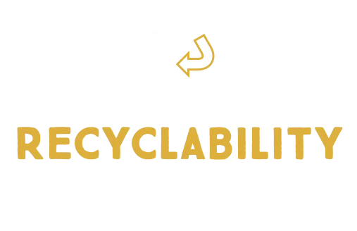 increased recyclability of the materials employed